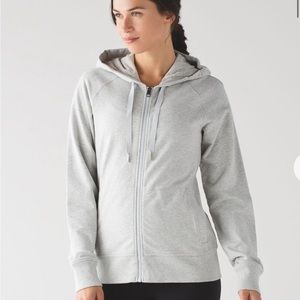 lululemon athletica Light Gray Zip-Up Hoodie